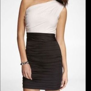 *New* Express One Shoulder Rouched Dress